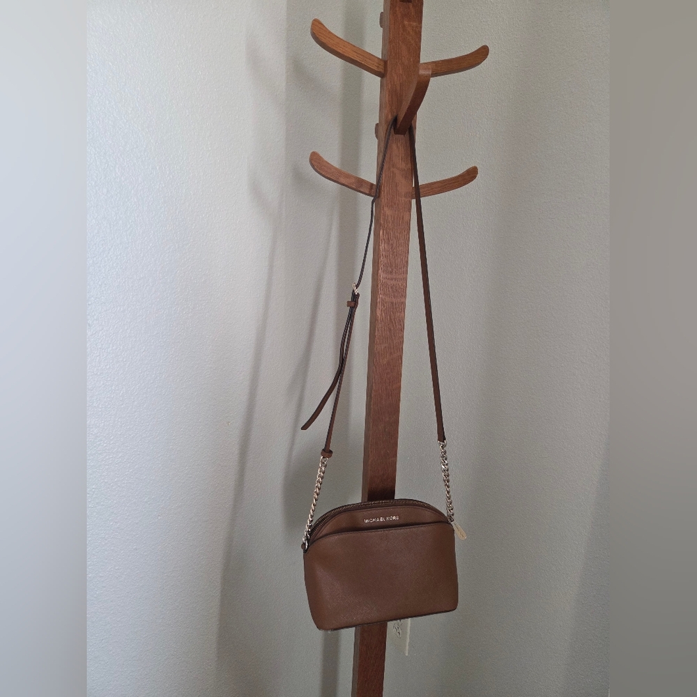 Michael Kors Brown Crossbody Bag with Gold Chain